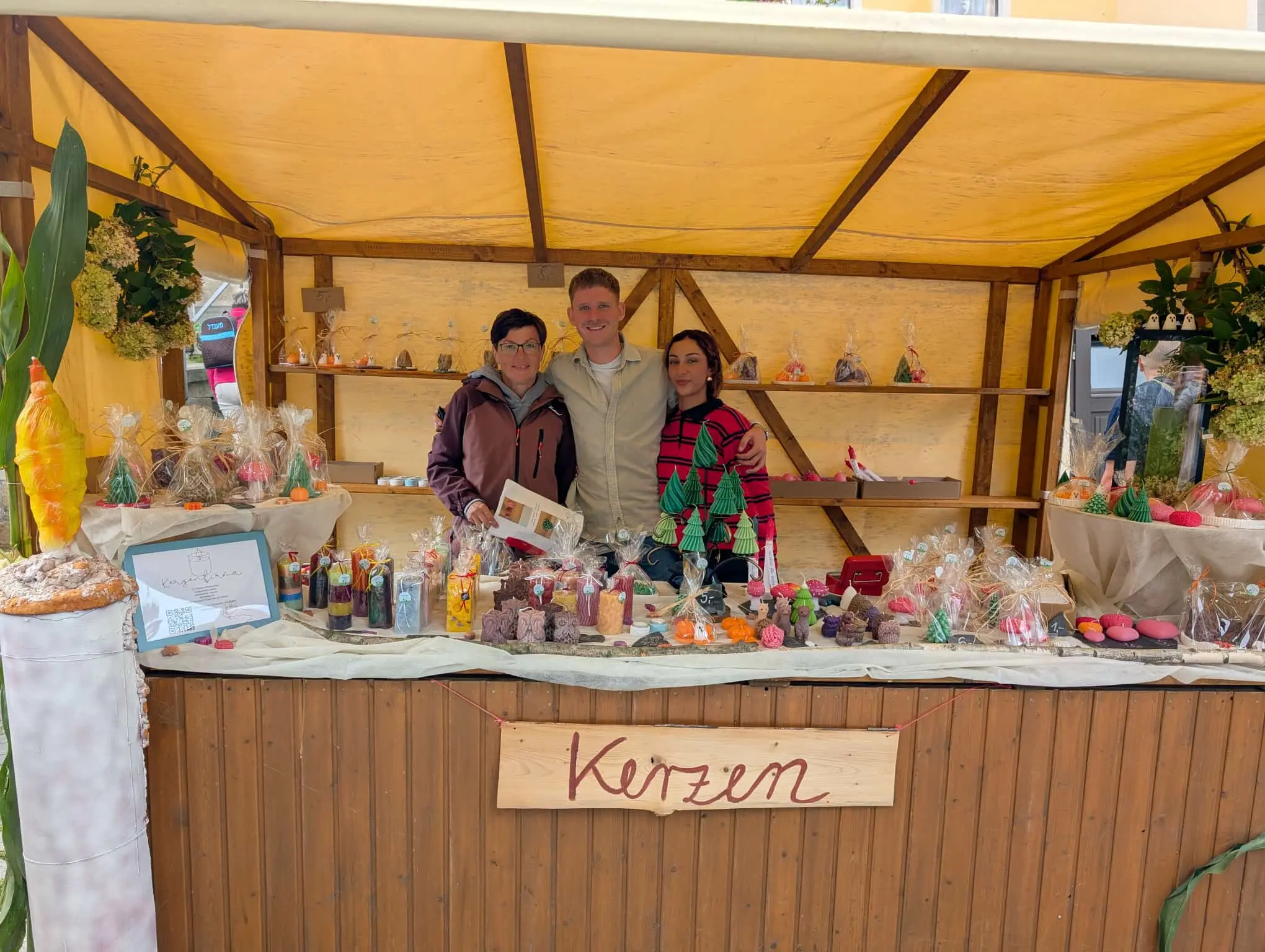 Schülerfirma Kerzen auf dem Stolpener Herbstmarkt